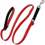Ceinture de sport pour animaux - GLORIA - R&eacute;glable - Nylon r&eacute;sistant - Rembourr&eacute;e - Rouge punane