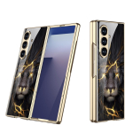 Luksuslik plaaditud v&auml;rvitud klaasist &uuml;mbris Samsung Galaxy Z Fold 7 6 5 jaoks K&otilde;rgema objektiivi kaitsev plastkate Galaxy Z Fold7 &uuml;mbrise jaoks With Screen Glass&Galaxy Z Fold7 gray