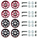 HAMILO Mini 4WD Laagrid Alumiinium Plastikuga Komplekt 8 Rullikut, Sulam, 19mm, R&otilde;ngad,