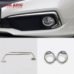 Kroomitud eesmise udutule laterna kaitseraua kaitse kate udutule Kulmude silmalau trimm Honda Civicu 10. sedaani tarvikud ABS Chrome Type2
