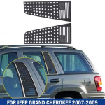 2 tk tagumise ukse akna klaasi katte liist Decor Trim Jeep Grand Cherokee 07-09 jaoks gray