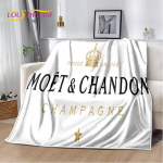 Champagne Moet &; Chandon tekk, flanellist tekk visketekk, soe tekk kodu elutuppa magamistuppa voodid diivan kontor kingitused 150x180cm