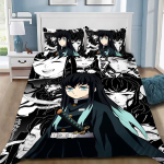 Anime tekikott padjap&uuml;&uuml;r M-Muichiro tokitoS Voodipesukomplekt T&auml;iskasvanu Poiss T&uuml;druk T&auml;iskasvanu Magamistoa Kaunistus Kingitus &Uuml;heinimese Kaheinimese 100x135cm-2pcs