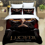 TV L-Lucifer Voodipesukomplekt KomplektidPeen Vooditarvete Komplekt T&auml;iskasvanu Tekikott Vooditekkide Komplekt Tekikate Kahekohaline T&auml;iskasvanu Kahekohaline &Uuml;hekohaline EU Single(135*200cm)3pcs