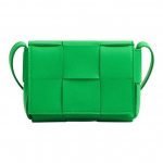 Bottega Veneta CASSETTE Kuue Sahtliga Disain Intreccio Kootud Lambanahast Tofu Koti Mini Naiste Crossbody Kott Papagoi Roheline One Size-Basic Set (Bag+Dust Bag) roheline