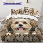 Lhasa Marejus Koeramustriga Voodipesu Tekikott Komplekt Tekikoti Kate Padjap&uuml;&uuml;r Kodu Kaunistus Kingitus (1 * tekikott + 2 * padjap&uuml;&uuml;ri, ilma s&uuml;damikuta) 135x200cm
