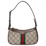 Gucci Ophidia Logo Klassikaline L&otilde;uend ja Nahast Minirinnakott Naiste Rinnakott Beež Tume pruun 838465-FAE0P-9746 Basic Set (Bag+Dust Bag)