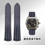 19mm 20mm Cartier Roadster W6206018 W6206017 jaoks Ehtne nahast kellarihm Meeste Asendamine Lehma nahast kellarihm Nailonist randmerihm 19mm