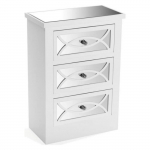 Commode - VERSA - versa miska - MDF & &eacute;pic&eacute;a - Blanc - 25 x 48 x 68,5 cm