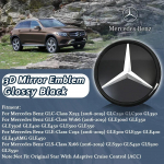 Must &auml;&auml;r ja h&otilde;bedane &auml;&auml;r 3D peegel Esiv&otilde;re Embleem Logo Mercedes Benz GLC X253 GLE W166 C292 GLS X166 16-19 M&auml;rk