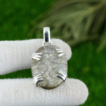 Kink Talle 925 Sterling H&otilde;be Looduslik Fossilkoraall Kivist Ehted Ripats
