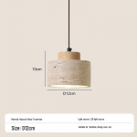 Tammepuidust travertiinist rippvalgusti
