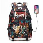 Jaapani multifilmid koomiksid Demon Slayer Stiilne seljakott USB-liidese ja suure mahutavusega 0005 47*30*15cm