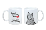 Belgian Shepherd Dog, Belgian Sheepdog - cup with a dog, personalized cup with a print, a classic gift for everyone from the Art-Dog brand valge