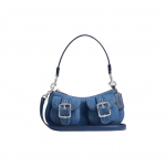 COACH Ashton 25 h&otilde;bedase riistvaraga mitmeotstarbeline kangast messenger-kott keskmine naiste indigosinine Basic Set (Bag+Dust Bag) indigo