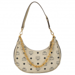 MCM Aren Visetos Poolkuu Muster Eemaldatav &Otilde;larihm Kett Nahast Kaenlakott &Otilde;lakott V&auml;ike Suurus Unisex Kotid Beež MWHCATA11I8001 Basic Set (Bag+Dust Bag)