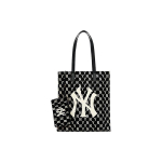 MLB Monogrammi seeria NY Yankees Retro t&auml;isprindiga suur logo vertikaalne pol&uuml;ester kott naiste kott must 3AORL011N-50BKS Black