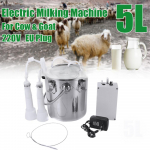 5L Kodune L&uuml;pseamasin Lehm Kits Lammas L&uuml;pseja Roostevabast Terasest Elektriline L&uuml;psemasin UUS Roostevabast Terasest &Auml;mber Imemisega Vaakumpump For cattle