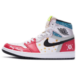 Jordan Air Jordan 1 Retro High Nahast K&otilde;rge s&auml;&auml;rega Vintage Korvpallijalatsid Unisex Virsikupunane 555088-603(Team80-) 35.5