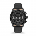 Timberland Hadlock Seeria Kell Kvartsliikumine Nahkrihm 46 mm Must Tihvtiketas Klassikaline Kolme Osuti Multifunktsionaalne Kronograaf Meeste kellad TDWGF2200701 TDWGF2200701