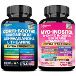 Zoyava Kortisooli & M&uuml;o-Inositooli K&otilde;ik-&uuml;hes Toidulisand &ndash; Multivitamiinide Kompleks Lisatugevusega Koostisosadega Fitnessi & Heaolu Toetamiseks 2 bottle