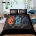 Rula tekikott Poistele Teismelistele Spordi tekikott Microfiber 2/3 tk Graffiti Kunst &Uuml;heinimesevoodi Voodipesu Komplekt Kaheinimesevoodi Queen Size King Size 140x200cm 3pcs