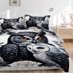 3 tk &Ouml;&ouml;kulli kunstitr&uuml;kiga tekikottide komplekt - Masinpestav, Sisaldab 1 tekikotti ja 2 padjap&uuml;&uuml;ri, T&auml;idis ei kuulu komplekti yy251013124 135x200cm gray