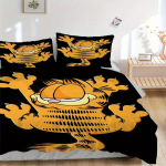 3 tk Garfieldi disainiga tr&uuml;kitud tekikottide komplekt - Sisaldab 1 tekikotti ja 2 padjap&uuml;&uuml;ri, masinpestav - Sobib k&otilde;ikideks aastaaegadeks.F013 135x200cm