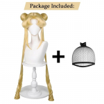 Sailor Moon Tsukino Usagi Pikk Krussis Blondi Hobusesaba Parukas 2 Hobusesabaga Parukakorgiga Halloweeni Kost&uuml;&uuml;mipidudeks One Size