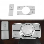 6 tk auto multimeediuminupu trimmikatte kleebised, mis sobivad Mercedes-Benzi E klassi W212 2010-2015 sisekujunduskleebisele