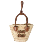 MIU MIU Palmetto Kirjalogo Eemaldatav Reguleeritav &Otilde;larihm Vasikanahast Mini &Otilde;lakott Naiste K&auml;ekotid Beež Pruun 5NR027_2DDH_F0A5T Basic Set (Bag+Dust Bag)