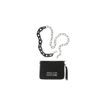 Versace Jeans Couture Color Block Kett H&otilde;bedane T&auml;helogo Puuvillane Sidurrahakott Naiste rahakott Must 73VA9XM1-ZS394-899 Black