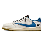 Jordan x Travis Scott Air Jordan 1 2026 Wanderer Madalad Vintage Korvpallijalatsid Naiste Valge Sinine DZ4137-700(Team1868- 2026) 35.5