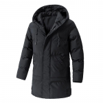 Talvised meeste soojad parkad Paksud vabaaja tuulekindlad pikad mantlid Meeste kapuutsiga jakid &Uuml;ler&otilde;ivad Tuulejope &Uuml;hev&auml;rviline meeste parka Suurused 8XL L must