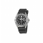 SEIKO 100 meetrit veekindel Automaatne kummirihmaga meeste k&auml;ekell must sihverplaat SNZB33J2 must