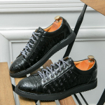 Uued meeste tr&uuml;kimustriga lakknahast vabaajajalatsid Meeste k&otilde;nnimokassiinid Tennised Tenis Masculino Zapatos Hombre 39