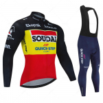 Uus Soudal Quick Step Professionaalne S&uuml;gisene Jalgrattas&auml;rgi Komplekt Hingav Pikkade Varrukatega MTB Jalgrattariided Belgia &Uuml;likond Roupa Ciclismo S