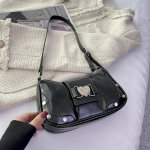 Moodne naiste &otilde;lakott Y2K kaenlaaukott Luksuslik disain Bolsos plisseeritud kaenlaaluse kott &Uuml;hev&auml;rviline messenger kotid Hobos k&auml;ekotid 14x24x6cm must