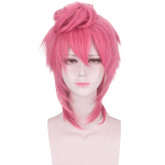 Anime Jojo veider seiklus Kuldne tuul Trish Una Red Style Kuumakindel v&otilde;ltsjuuksed Halloweeni pidu JOJO Cosplay kost&uuml;&uuml;miparukas (Red,One Size) punane