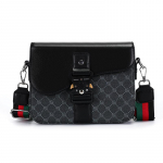Moodne žakaarmustriga meeste crossbody kott, k&otilde;rgekvaliteediline vabaaja &otilde;lakott t&ouml;&ouml;le s&otilde;itmiseks, &auml;ri, veekindel, igap&auml;evane v&ouml;&ouml;kott must