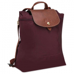 LONGCHAMP Le Pliage Pol&uuml;amiidi segu Taaskasutatud l&otilde;uendiga Seljakott Keskmine Naiste Veinipunane Burgundy burgundiapunane