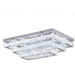 Kaasaegne Kristall LED Lagi Valgusti 50 cm Pinnapealne L&uuml;hter 3-Tasandiline Roostevabast Terasest Lagi Valgustid 6500K K&uuml;lm Valge 71 LED 51*15.5cm