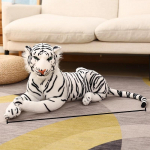 Kawaii Hiiglaslik Tiiger Pehmem&auml;nguasi Nukk Padi Kallistus & Padi T&auml;idisloom S&uuml;nnip&auml;evakingitus Kodu Dekoor 45-50cm valge