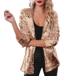 Elegantne litritega mantel Naiste litritega jakk L&auml;ikiv avatud esiosaga bleiserjakk Peo s&auml;delev pikkade varrukatega kampsunmantel taskutega 80% 3XL black