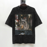 Pesukaru J&auml;&auml;tist Joob Meem T-s&auml;rk Pesta L&uuml;hikeste Varrukatega T&auml;navat-s&auml;rk Meestele Naistele Streetwear Graafiliselt Tr&uuml;kitud T-s&auml;rk S black