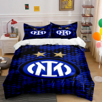 Inter Milani logo voodipesukomplekt Voodipesukomplekt (1 tekikott, 2 padjap&uuml;&uuml;ri, tekk ei kuulu komplekti) 135x200cm