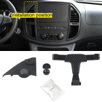 LHD! Mercedes-Benz Vito W447 2016 2017 2018 2019 Auto Armatuurlaua Kinnitus Mobiiltelefoni Reguleeritav Nutitelefoni Hoidja Telefonihoidik nagu n&auml;idatud v&auml;rv