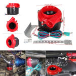 1 Komplekt Auto Dump Elektrooniline Turbo Blow Off Hooter Klapp Analoogheli Simulaator Bov punane