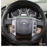 Must kunstnahast k&auml;sitsi &otilde;mmeldud auto rooliratta kate Land Rover Freelander 2 2007 2008 2009 2010 2011 2012-2018 jaoks brown round