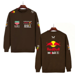 Mehed Naised Paksenema S&uuml;gis ja Talv F1 Red Bull Racing Prindiga &Uuml;mmarguse Kaelusega Huppar Vabaaja L&otilde;tv Pikkade Varrukatega Pullover Spordi T&auml;navar&otilde;ivad XXL black